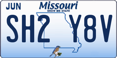 MO license plate SH2Y8V