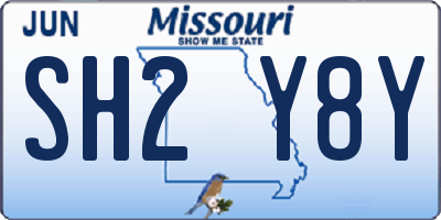 MO license plate SH2Y8Y