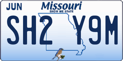 MO license plate SH2Y9M