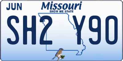 MO license plate SH2Y9O