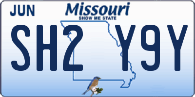 MO license plate SH2Y9Y