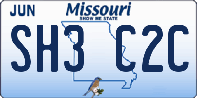 MO license plate SH3C2C