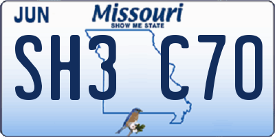 MO license plate SH3C7O