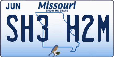 MO license plate SH3H2M