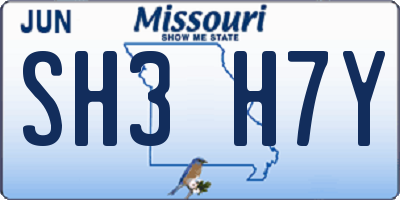 MO license plate SH3H7Y