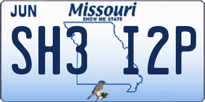 MO license plate SH3I2P