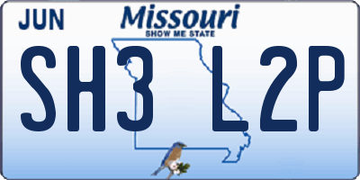 MO license plate SH3L2P