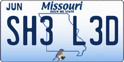 MO license plate SH3L3D