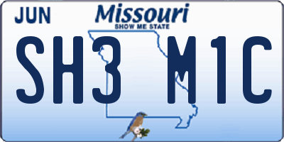 MO license plate SH3M1C