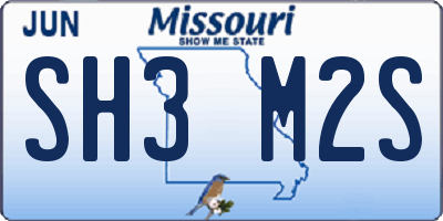 MO license plate SH3M2S