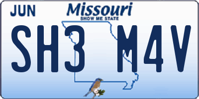 MO license plate SH3M4V