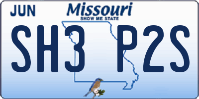 MO license plate SH3P2S