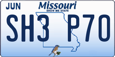 MO license plate SH3P7O