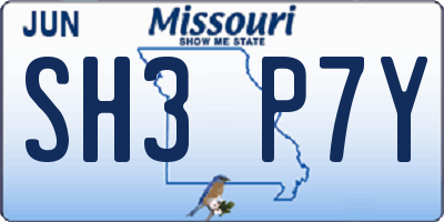 MO license plate SH3P7Y
