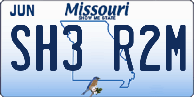 MO license plate SH3R2M