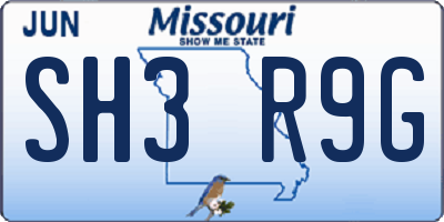 MO license plate SH3R9G