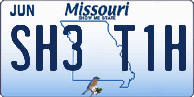 MO license plate SH3T1H