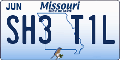 MO license plate SH3T1L