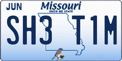 MO license plate SH3T1M