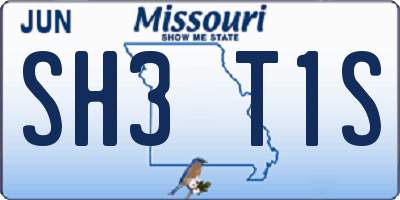 MO license plate SH3T1S