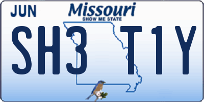 MO license plate SH3T1Y