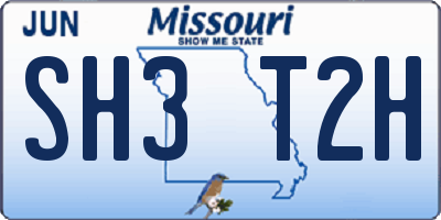 MO license plate SH3T2H