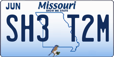 MO license plate SH3T2M