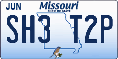 MO license plate SH3T2P