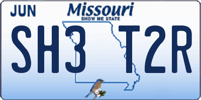MO license plate SH3T2R