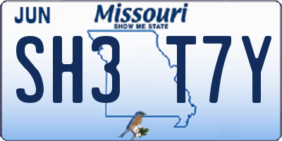 MO license plate SH3T7Y