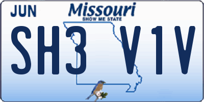 MO license plate SH3V1V