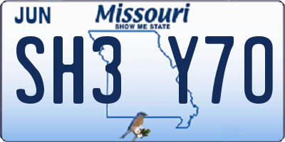 MO license plate SH3Y7O