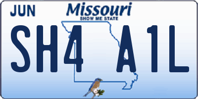 MO license plate SH4A1L