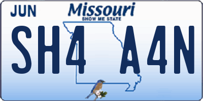 MO license plate SH4A4N