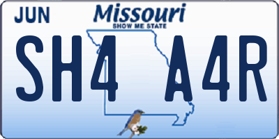 MO license plate SH4A4R