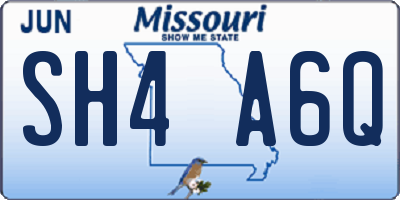 MO license plate SH4A6Q