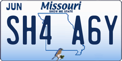 MO license plate SH4A6Y