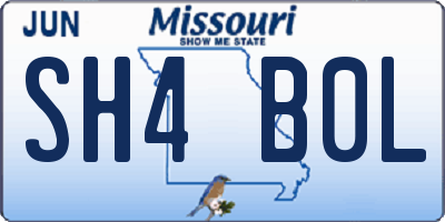 MO license plate SH4B0L
