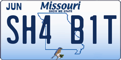 MO license plate SH4B1T