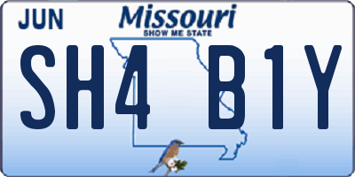 MO license plate SH4B1Y