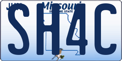 MO license plate SH4C