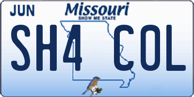 MO license plate SH4C0L