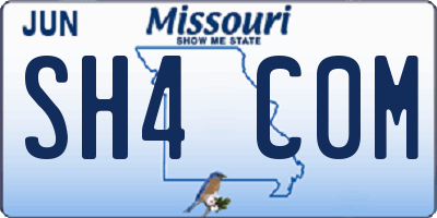 MO license plate SH4C0M