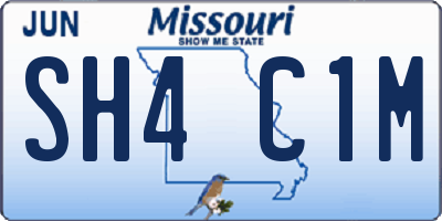 MO license plate SH4C1M