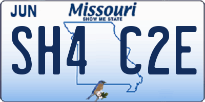 MO license plate SH4C2E