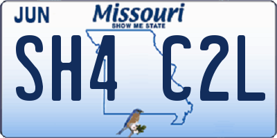 MO license plate SH4C2L