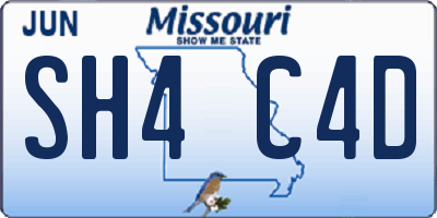 MO license plate SH4C4D