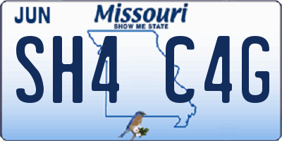 MO license plate SH4C4G