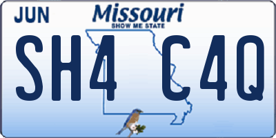 MO license plate SH4C4Q
