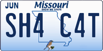 MO license plate SH4C4T
